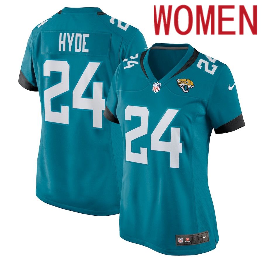 Women Jacksonville Jaguars 24 Carlos Hyde Nike Green Nike Game NFL Jersey